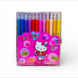 Vintage 2006 Sanrio Hello Kitty Twist-Up Crayons ~ 24 Colors